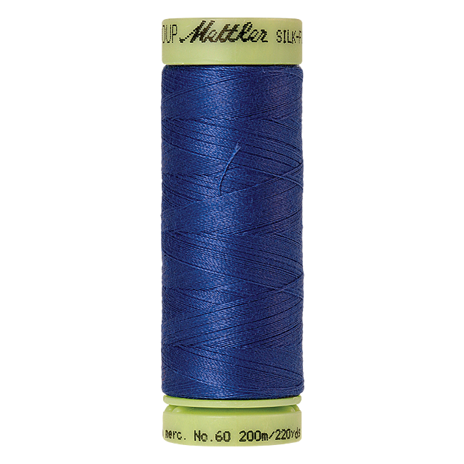 Silk-Finish Cotton 60, 200m - Royal Blue: Reines Baumwollgarn aus 100% langstapliger, ägyptischer Baumwollte von Amann Mettler