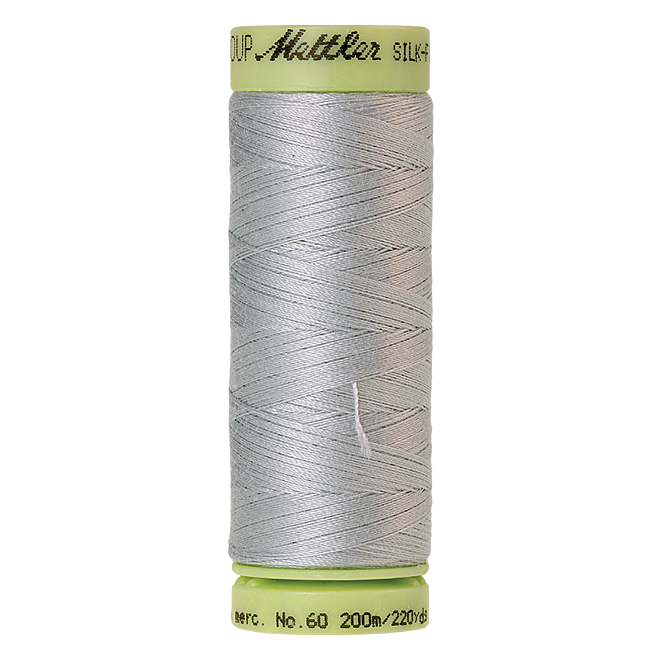 Silk-Finish Cotton 60, 200m - Silver Grey: Reines Baumwollgarn aus 100% langstapliger, ägyptischer Baumwollte von Amann Mettler