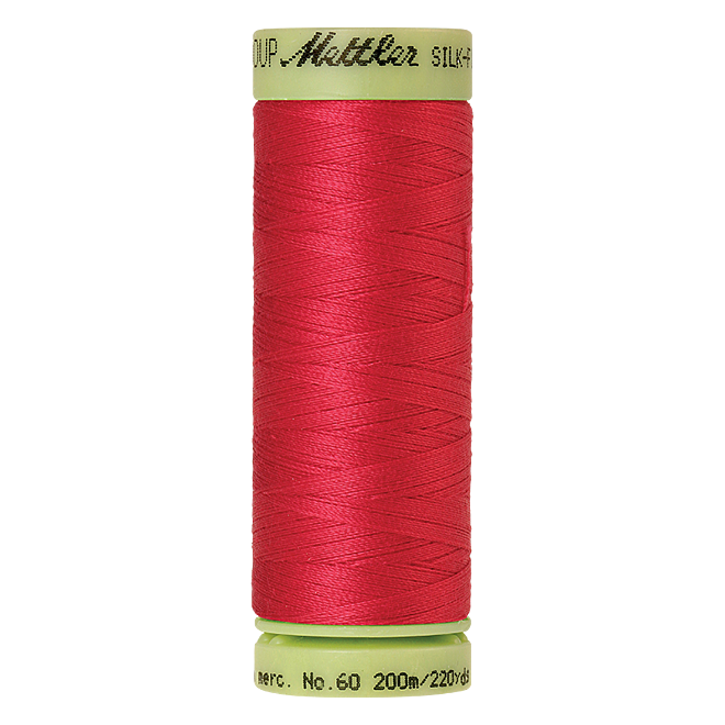 Silk-Finish Cotton 60, 200m - Geranium: Reines Baumwollgarn aus 100% langstapliger, ägyptischer Baumwollte von Amann Mettler
