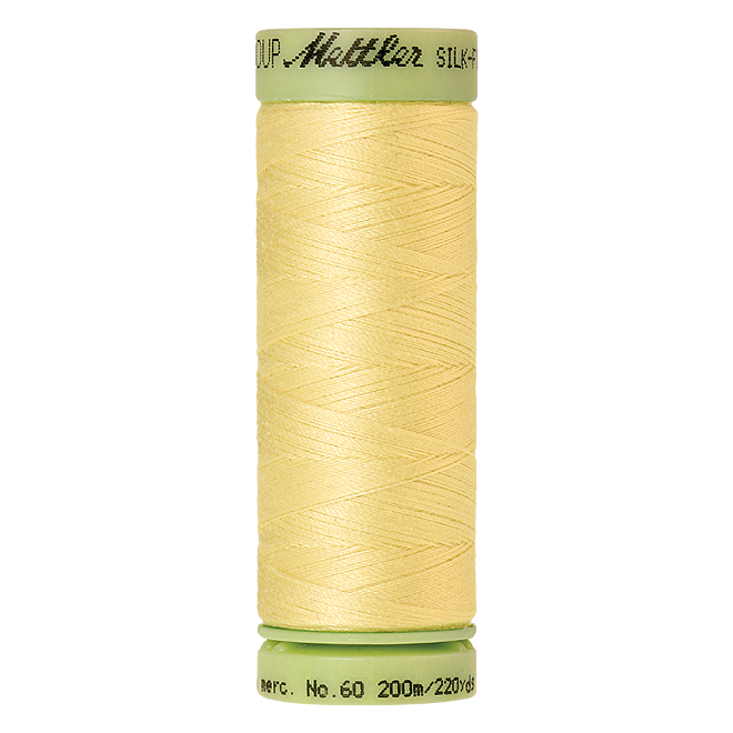 Silk-Finish Cotton 60, 200m - Lemon Frost: Reines Baumwollgarn aus 100% langstapliger, ägyptischer Baumwollte von Amann Mettler