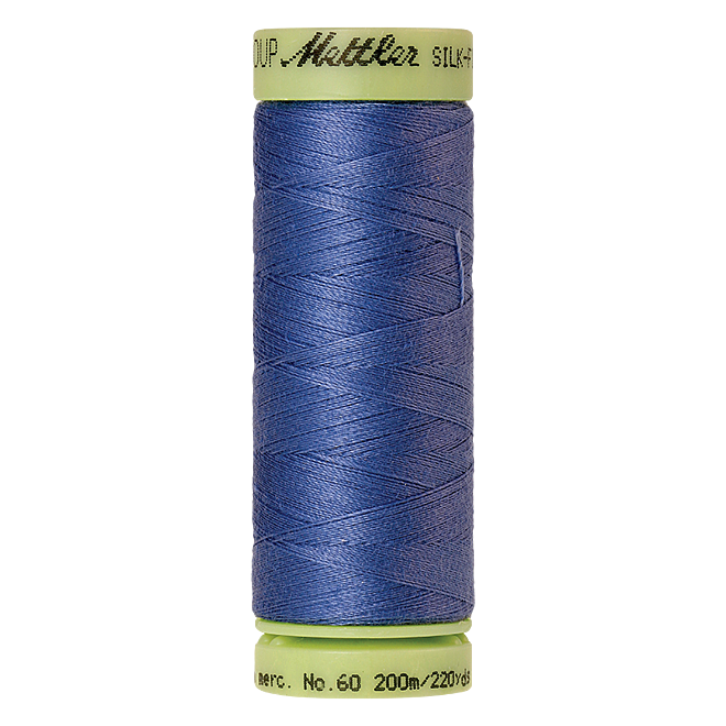 Silk-Finish Cotton 60, 200m - Tufts Blue: Reines Baumwollgarn aus 100% langstapliger, ägyptischer Baumwollte von Amann Mettler