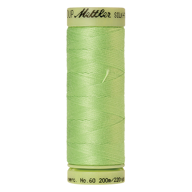 Silk-Finish Cotton 60, 200m - Jade Lime: Reines Baumwollgarn aus 100% langstapliger, ägyptischer Baumwollte von Amann Mettler