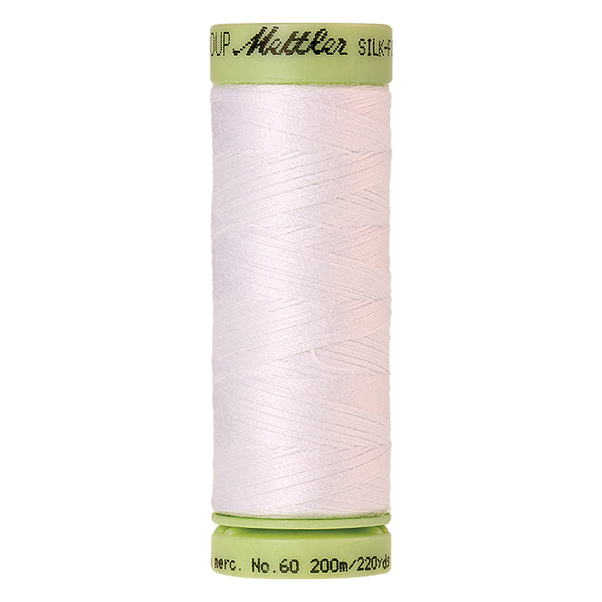 Silk-Finish Cotton 60, 200m - White: Reines Baumwollgarn aus 100% langstapliger, ägyptischer Baumwollte von Amann Mettler