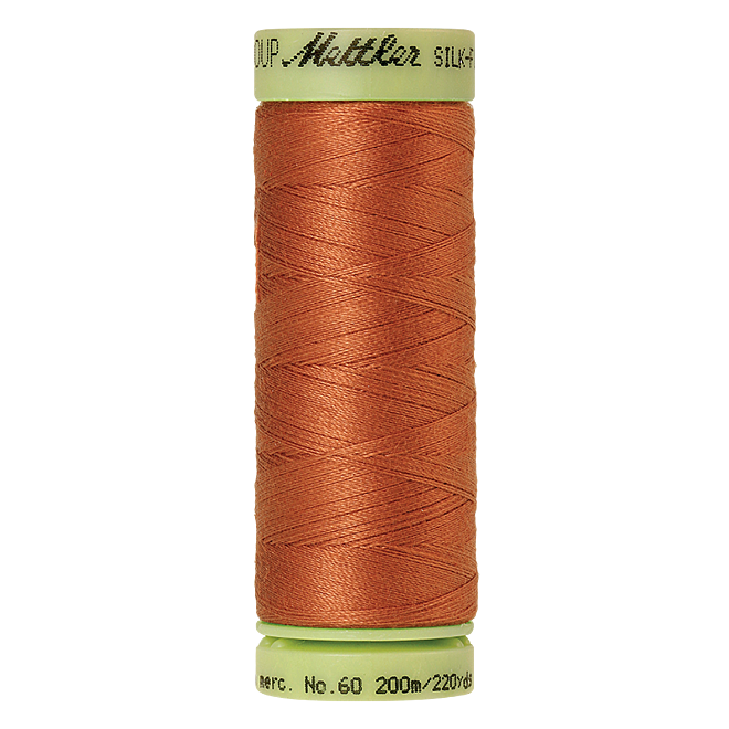 Silk-Finish Cotton 60, 200m - Amber Brown: Reines Baumwollgarn aus 100% langstapliger, ägyptischer Baumwollte von Amann Mettler