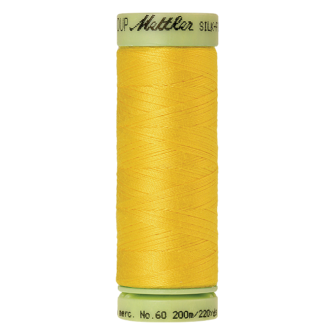 Silk-Finish Cotton 60, 200m - Vibrant Yellow: Reines Baumwollgarn aus 100% langstapliger, ägyptischer Baumwollte von Amann Mettler