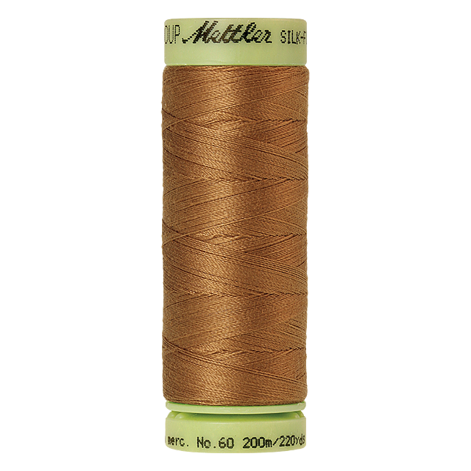Silk-Finish Cotton 60, 200m - Bronze Brown: Reines Baumwollgarn aus 100% langstapliger, ägyptischer Baumwollte von Amann Mettler