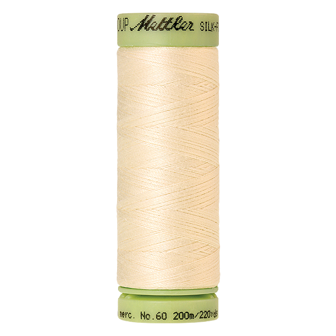 Silk-Finish Cotton 60, 200m - Antique White: Reines Baumwollgarn aus 100% langstapliger, ägyptischer Baumwollte von Amann Mettler