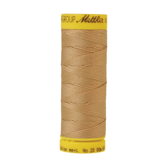 Silk-Finish Cotton 28, 80m - Oat Straw: Reines Baumwollgarn aus 100% langstapliger, ägyptischer Baumwollte von Amann Mettler
