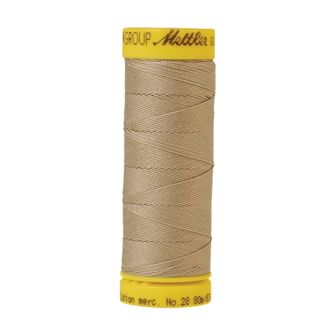Silk-Finish Cotton 28, 80m - Straw: Reines Baumwollgarn aus 100% langstapliger, ägyptischer Baumwollte von Amann Mettler