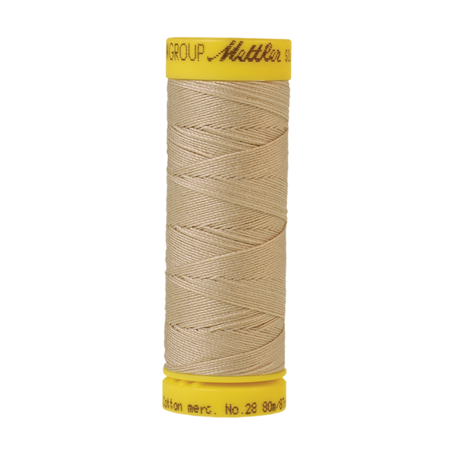 Silk-Finish Cotton 28, 80m - Eggshell: Reines Baumwollgarn aus 100% langstapliger, ägyptischer Baumwollte von Amann Mettler