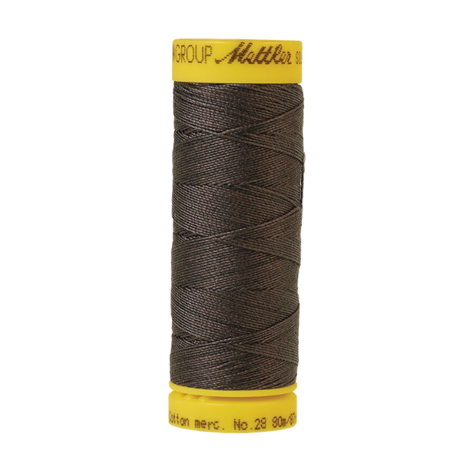 Silk-Finish Cotton 28, 80m - Charcoal: Reines Baumwollgarn aus 100% langstapliger, ägyptischer Baumwollte von Amann Mettler