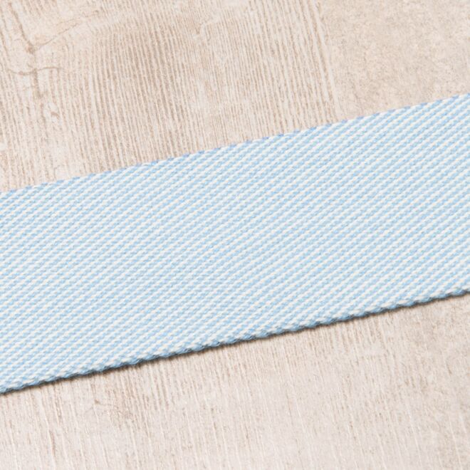 40mm Gurtband "Bonnie" Diagonalstreifen aqua