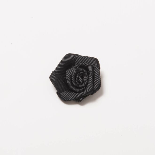 Grosgrain-Rose 3cm schwarz