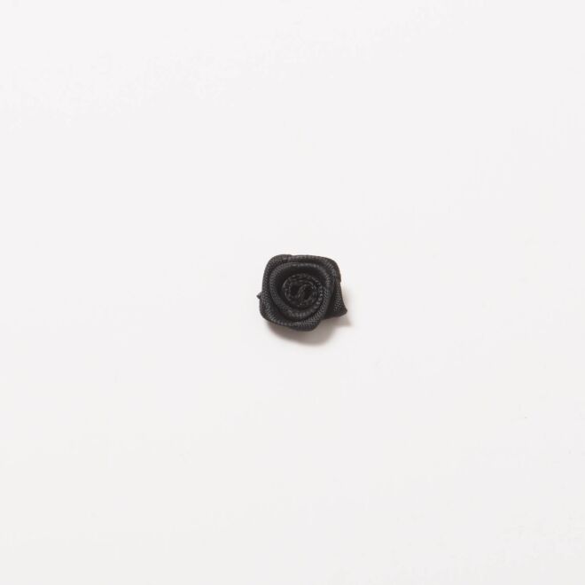 Satinrose 1,5cm schwarz