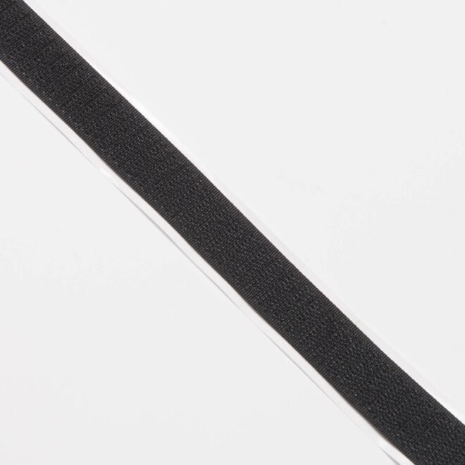 20mm Endlos-Klettverschluss selbstklebend "Hakenband" schwarz