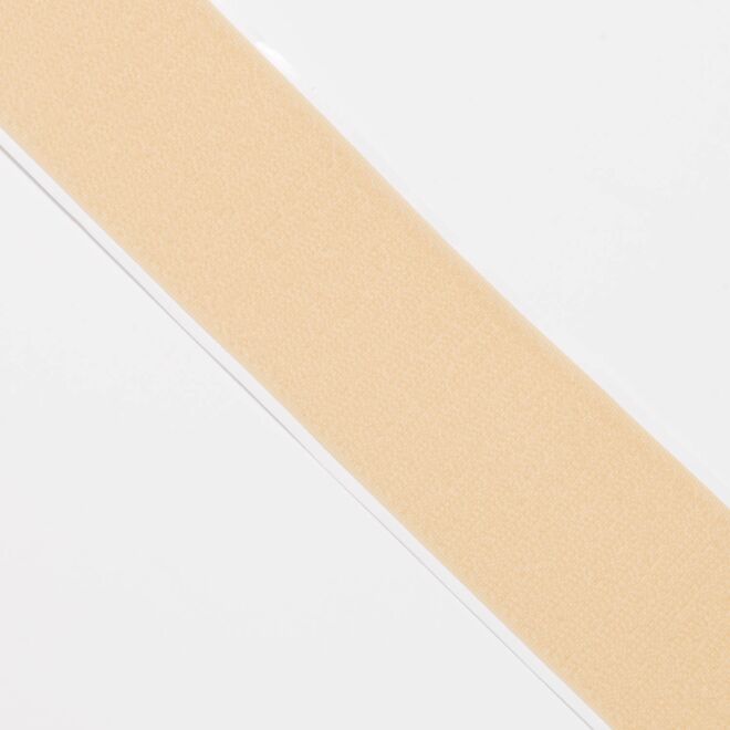 50mm Endlos-Klettverschluss selbstklebend "Hakenband" beige