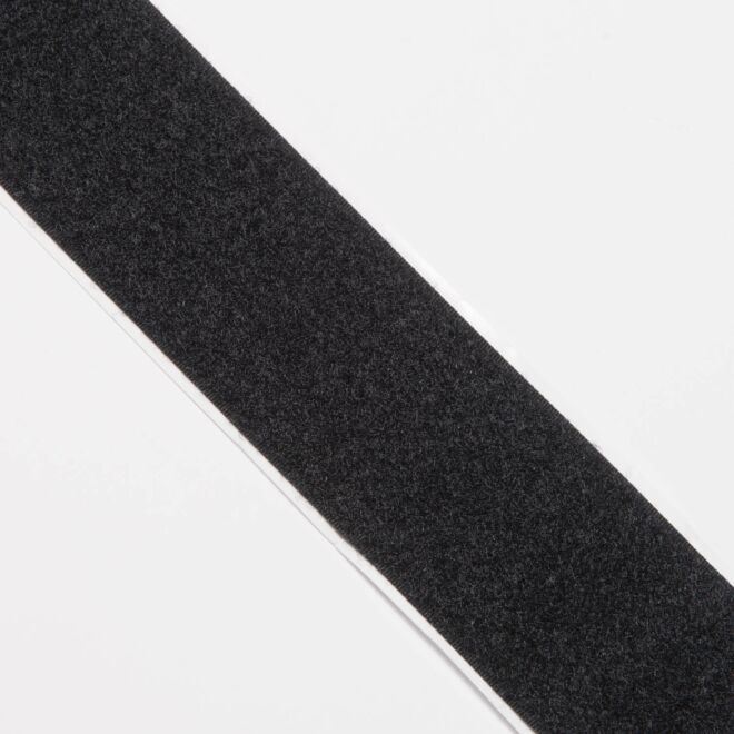 50mm Endlos-Klettverschluss selbstklebend "Flauschband" schwarz