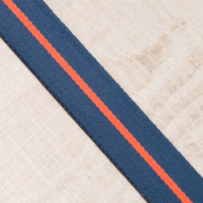 30mm Gurtband "Single Stripe" jeans/orange