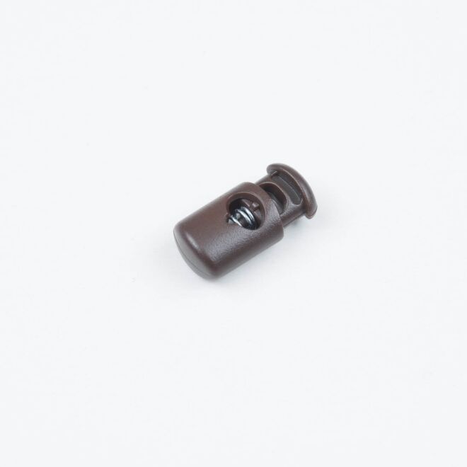 3mm Kordelstopper Zylinder dunkelbraun