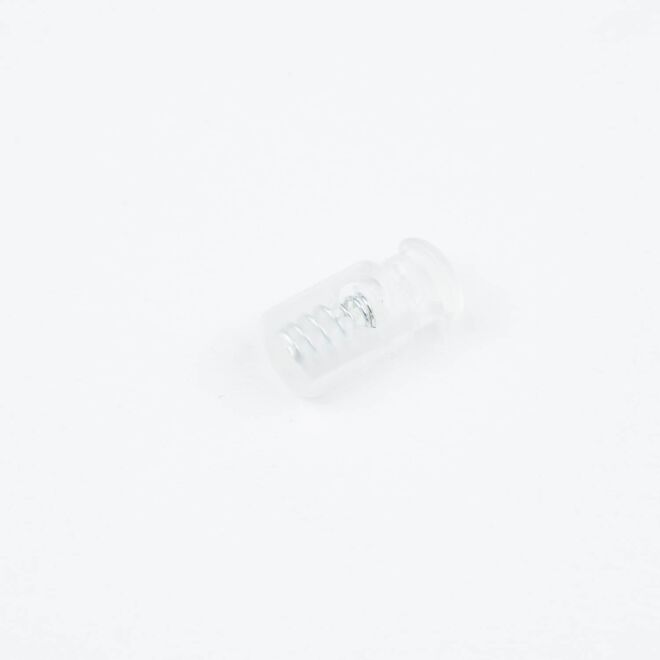 3mm Kordelstopper Zylinder transparent