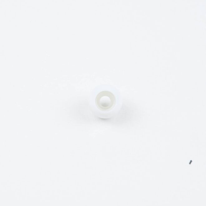 3mm Kordelende rund weiß