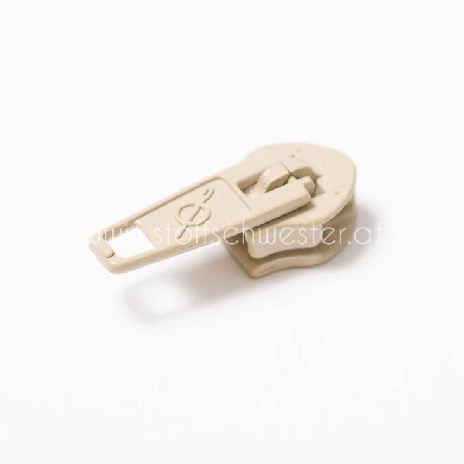5mm Pin-Lock Schieber dunkelbeige (3 Stück)