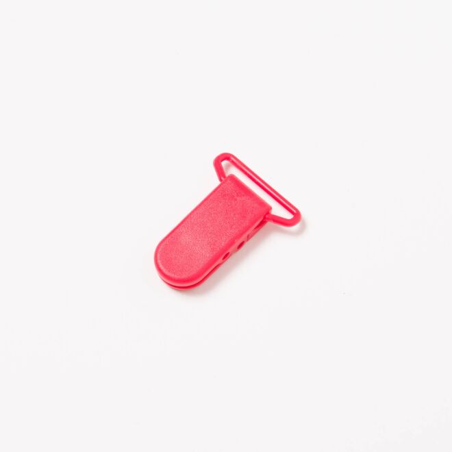 Schnuller Clip Kunststoff rot 