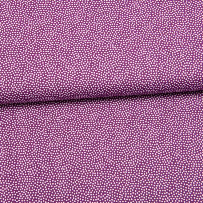 Baumwollwebware Dotty weiß/violett