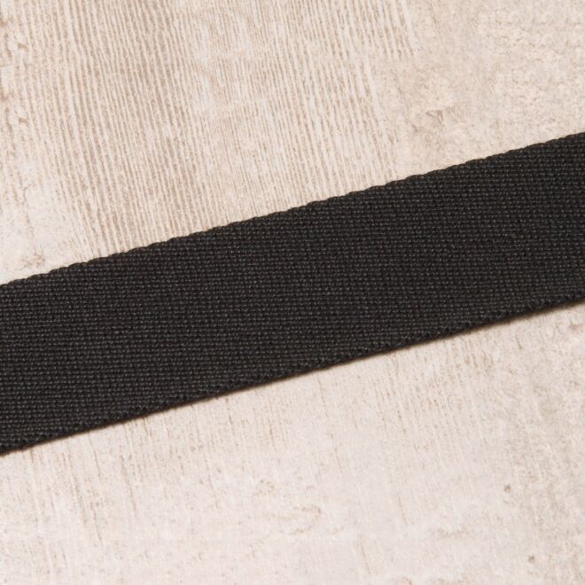 30mm Gurtband "Bonnie" Uni schwarz 