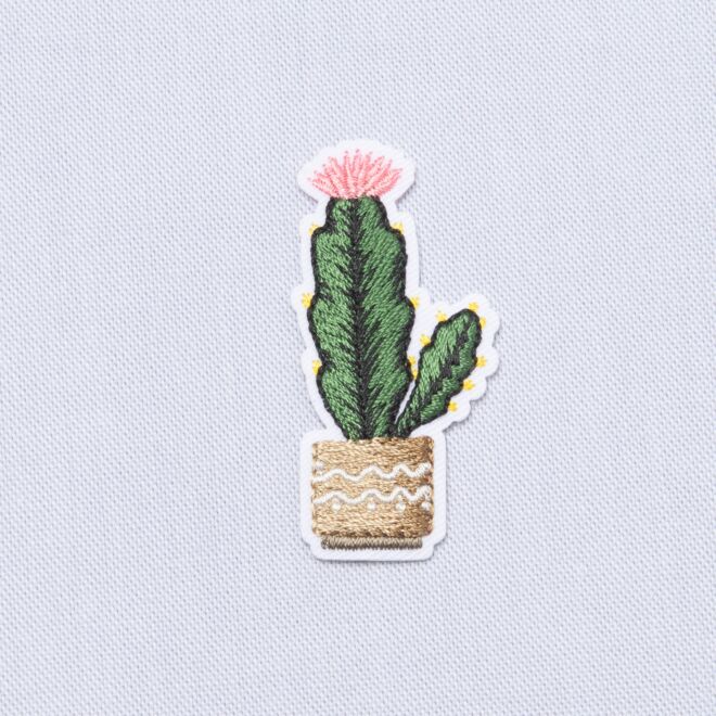 Aufbügler "Kaktus mit Blüte"