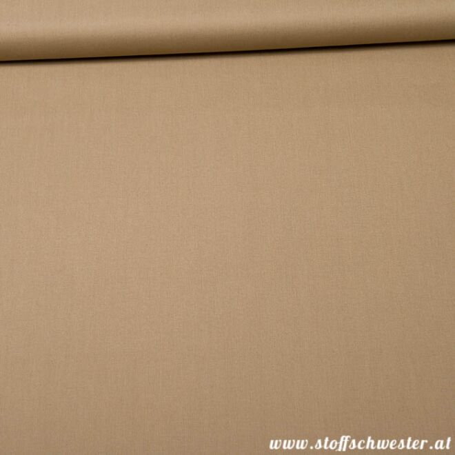 Stoffschwesters Unibaumwolle Soft Touch taupe