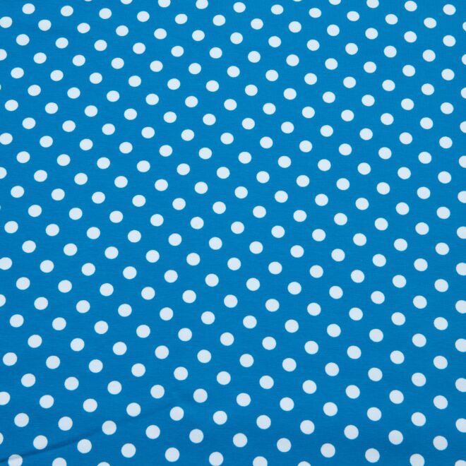 Jersey "Big Dots" türkisblau (70cm)
