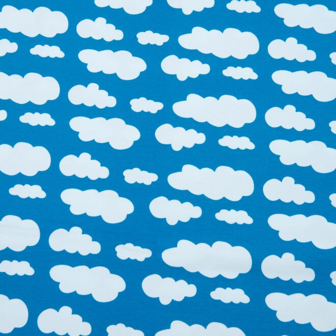 Jersey "Wolken" türkisblau (70cm)