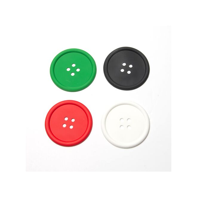 Silikon Knopf-Untersetzer (zufällige Farbe)