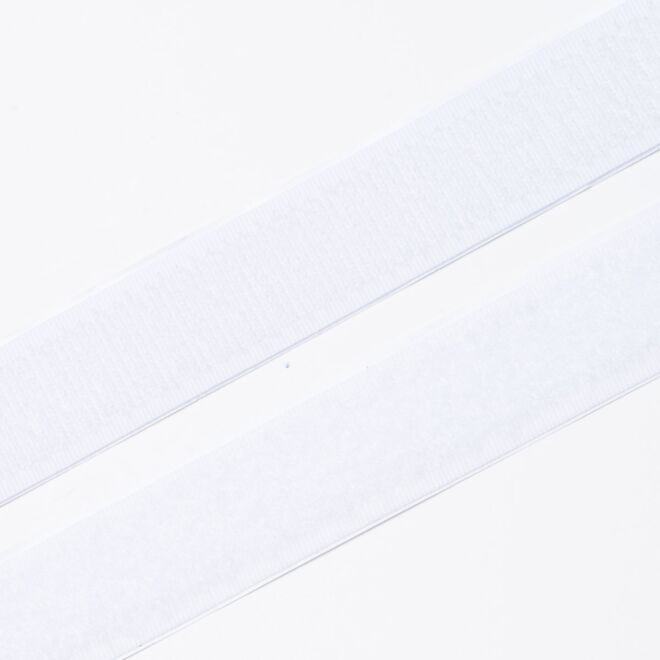 20cm selbstklebender Klettverschluss-Streifen weiß
