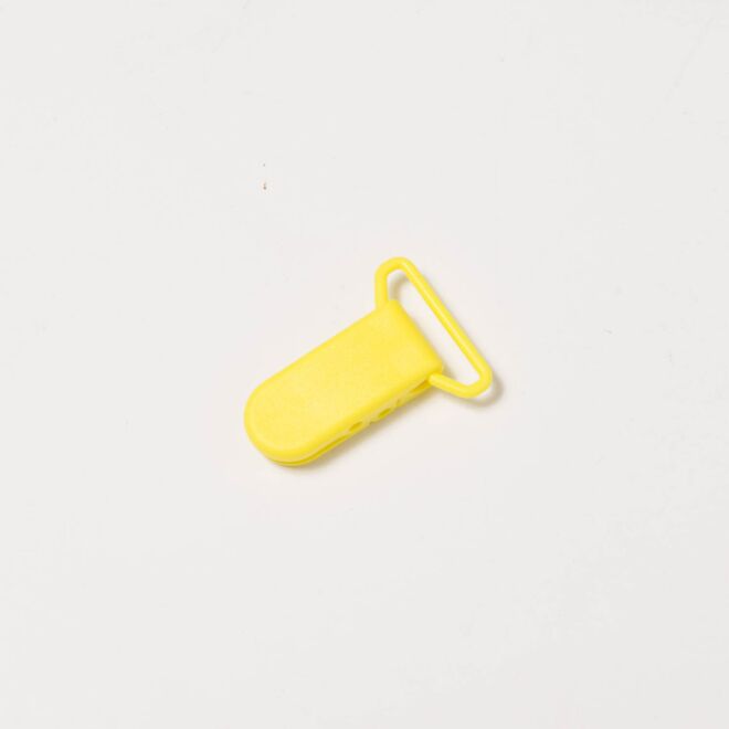 Schnuller Clip Kunststoff gelb