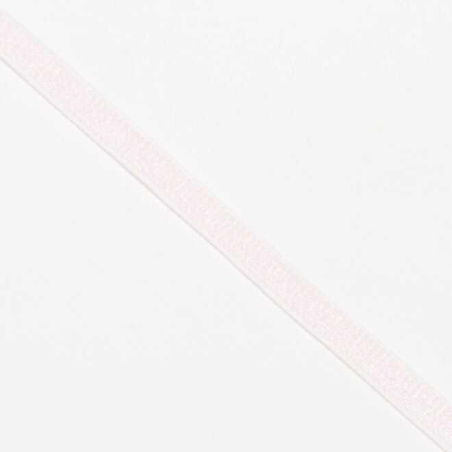 10mm Glitzergummi weiß/rosè