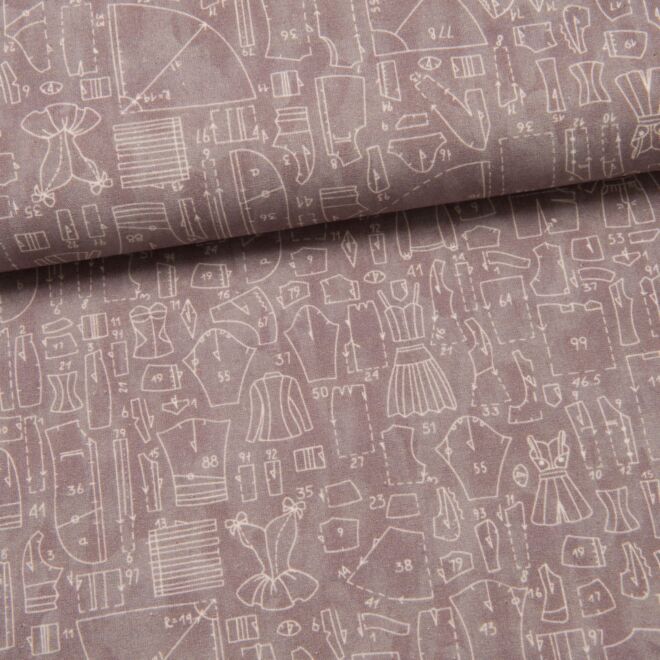 Sewing Pattern Baumwolle Perkal taupe