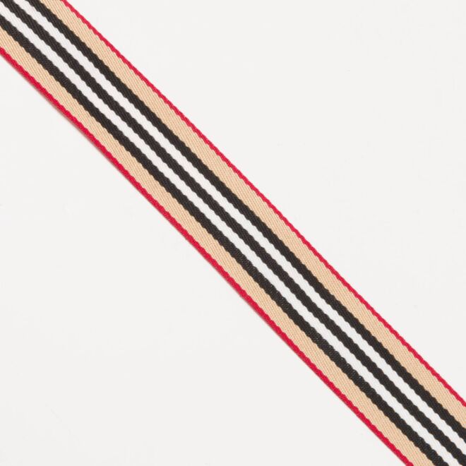 25mm Ripsband/Webband rot/beige/schwarz/weiß