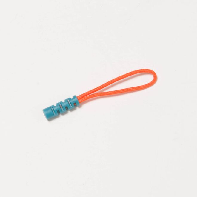 Reißverschluss-Zipper orange/jeansblau