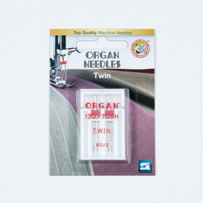 Organ Needles Twin 80/2,0 mm Doppelnadel 130/705 2 Stück