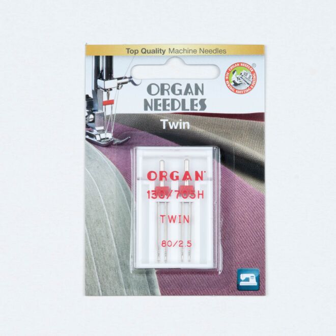Organ Needles Twin 80/2,5 mm Doppelnadel 130/705 2 Stück