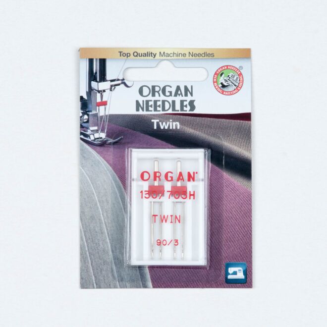 Organ Needles Twin 90/3,0 mm Doppelnadel 130/705 2 Stück 