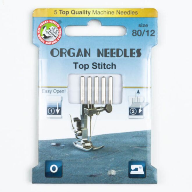 Organ Top Stitch Nadeln 80, 130/705H, Eco Pack