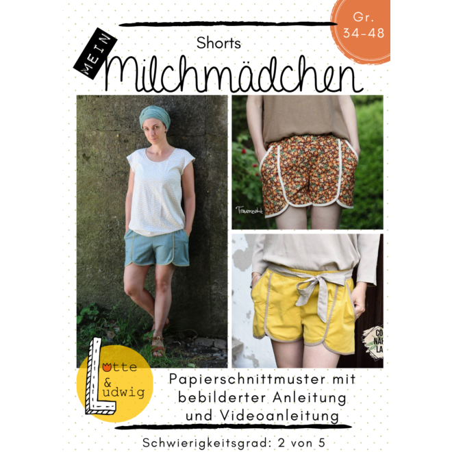 Papierschnittmuster Mein Milchmädchen Gr. 34 - 48