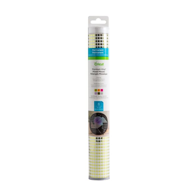Cricut Premium Vinyl Permanent 30x30cm - 6 Blatt (Mosaic Bold Metal)