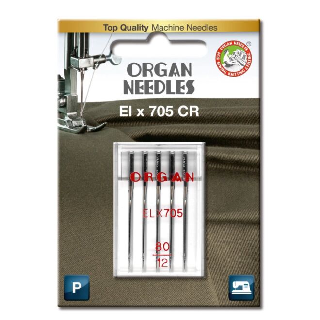 Organ Nähmaschinennadeln "ELx705 Chromium 80" (Blister Pack)