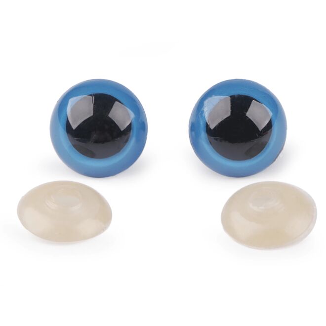 18mm Kunststoff-Sicherheitsaugen blau (1 Paar)