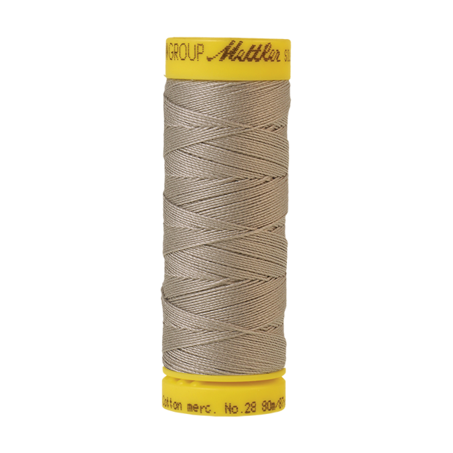 Silk-Finish Cotton 28, 80m - Ash Mist: Reines Baumwollgarn aus 100% langstapliger, ägyptischer Baumwollte von Amann Mettler