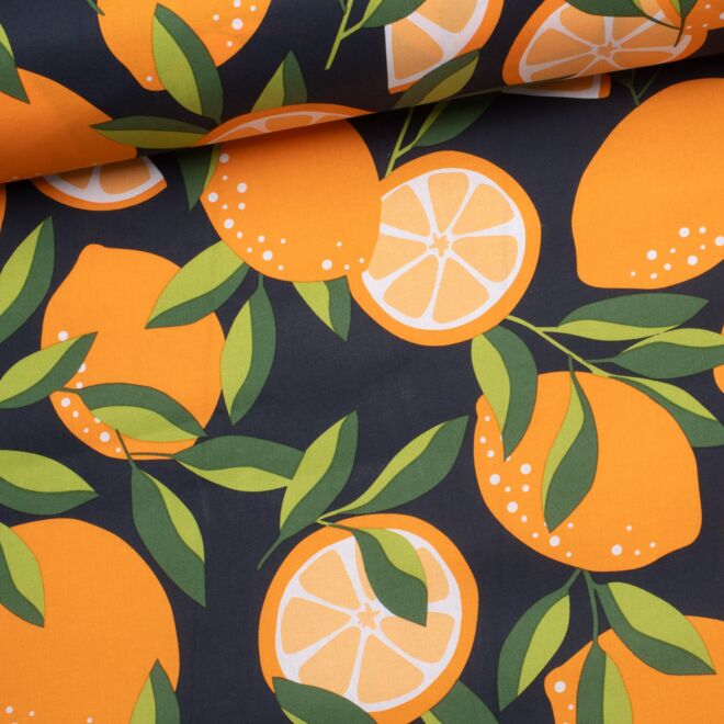 Beschichtete Baumwolle "Orange Summer"